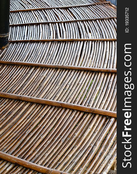 Closed up of brown bamboo, detail from the floor as background. Closed up of brown bamboo, detail from the floor as background.