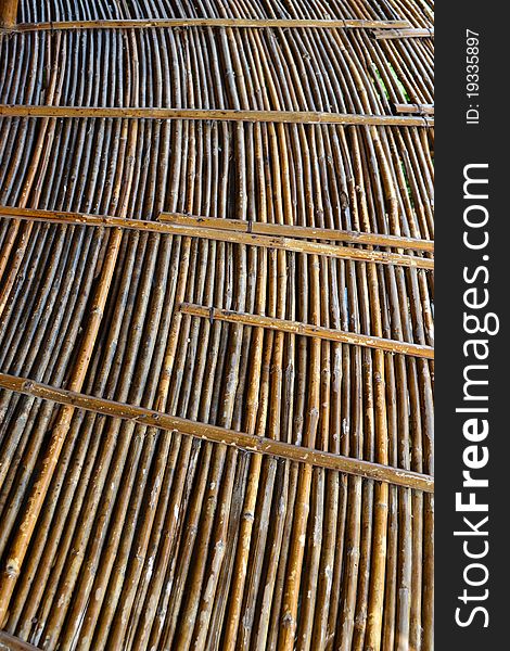 Closed up of brown bamboo, detail from the floor as background. Closed up of brown bamboo, detail from the floor as background.