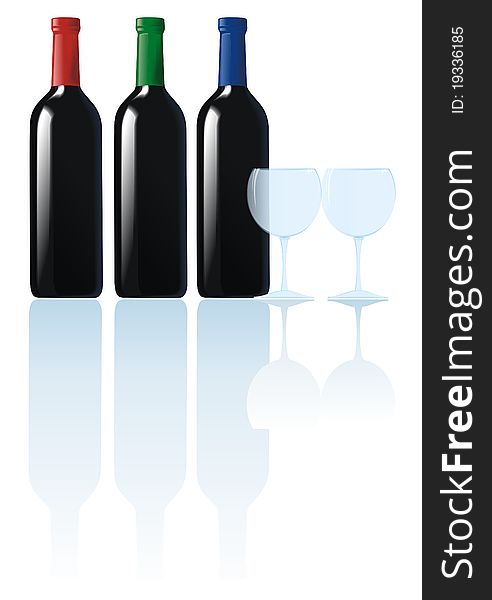Wine Bottles And Glasses