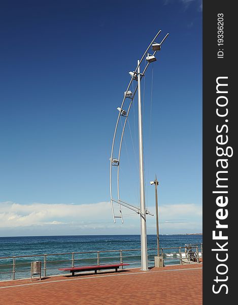 Sailing Shape street lamps on the sidewalk, Las Canteras beach.
Las Palmas De Gran Canaria, Canary Islands, Spain