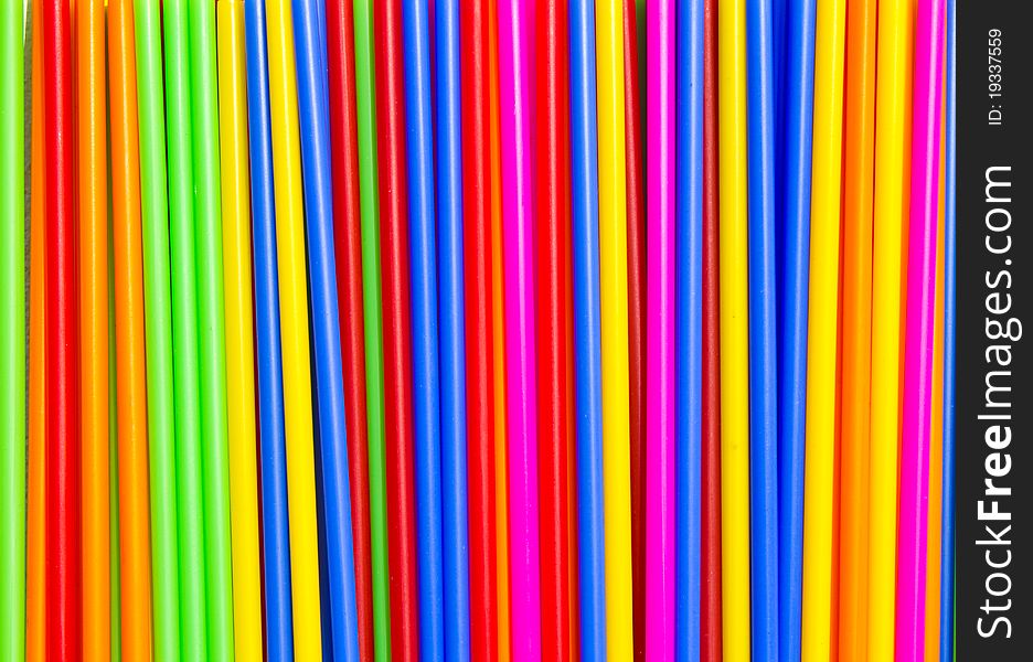 Long plastic tube, stick a variety of colors.