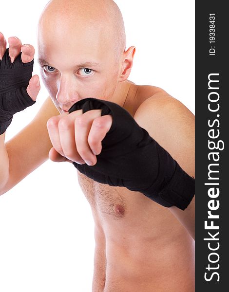 Young confident kick-boxer