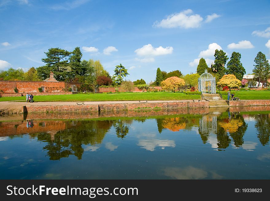 The lake on the capesthorne estate 
in cheshire in england. The lake on the capesthorne estate 
in cheshire in england