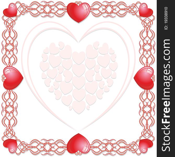 Hearts Background for love message. Hearts Background for love message.