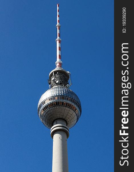 Berlin Television Tower on the blue sky