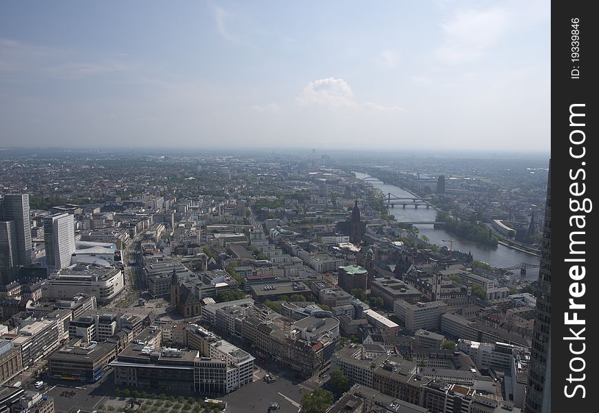 Frankfurt aerial view