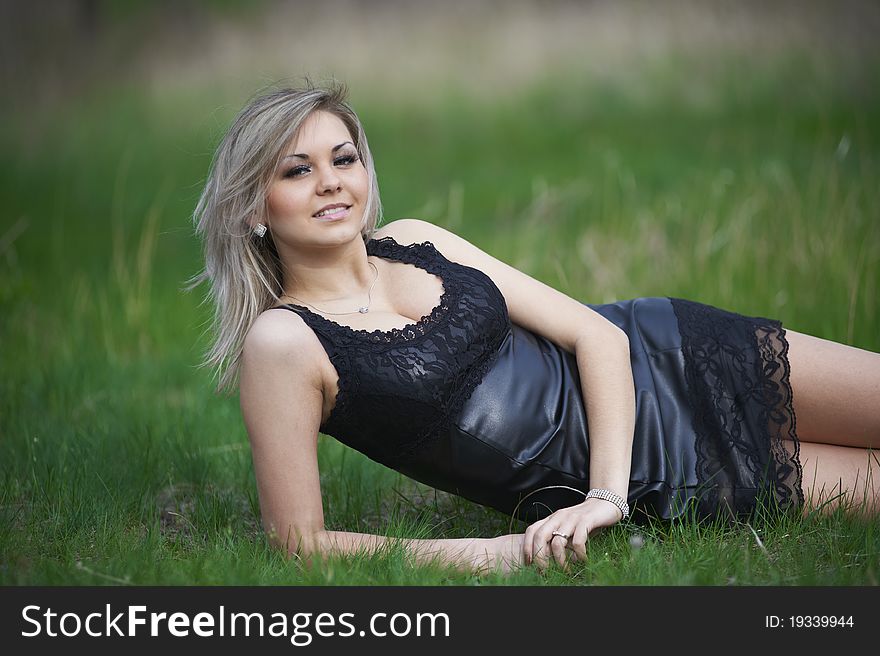 Ukrainian girl in short dress. Ukrainian girl in short dress