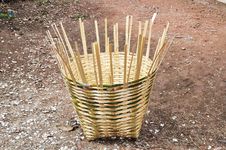 Bamboo Basket Royalty Free Stock Images Bamboo Basket Royalty Free Stock Images