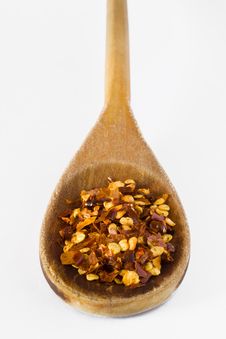 Pepper In Wooden Spoon Royalty Free Stock Photos Pepper In Wooden Spoon Royalty Free Stock Photos