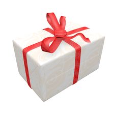 White Gift Box Stock Photo