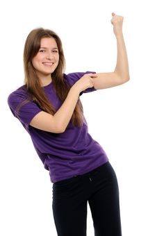 Young Attractive Woman With Weights Royalty Free Stock Image Young Attractive Woman With Weights Royalty Free Stock Image