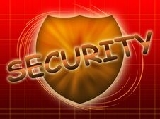 Inscription Security And Shield Stock Photos
