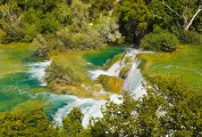 Waterfall KRKA In Croatia Royalty Free Stock Photo Waterfall KRKA In Croatia Royalty Free Stock Photo