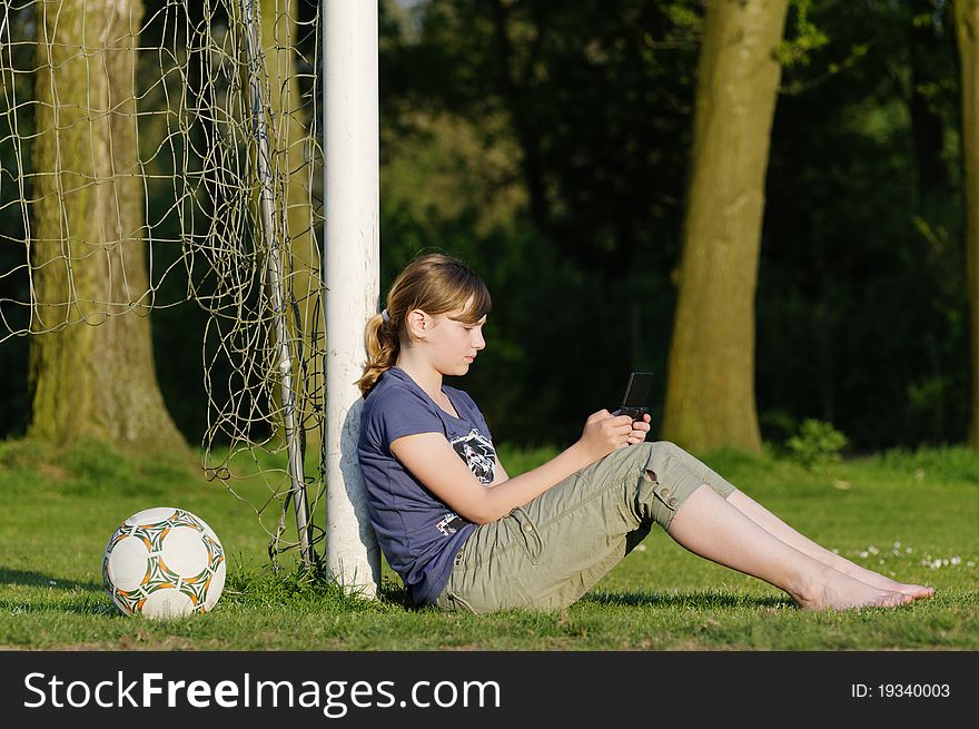 Girl Playing Computer Game