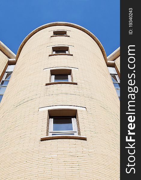 Brick building in the shape of rotunda. Brick building in the shape of rotunda