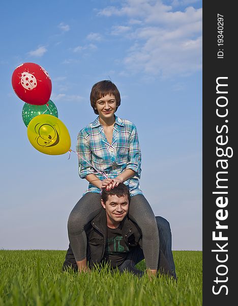 Young Love Couple Smiling