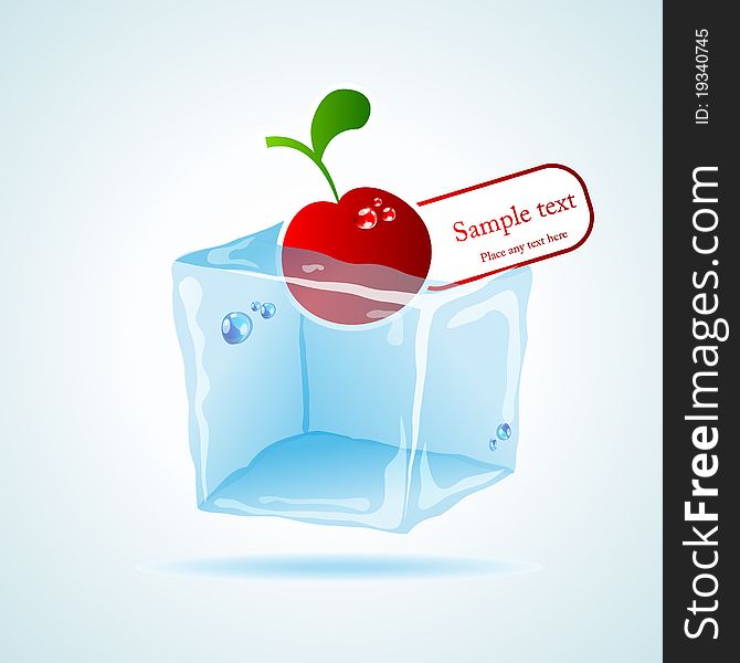 Cherry ice cube