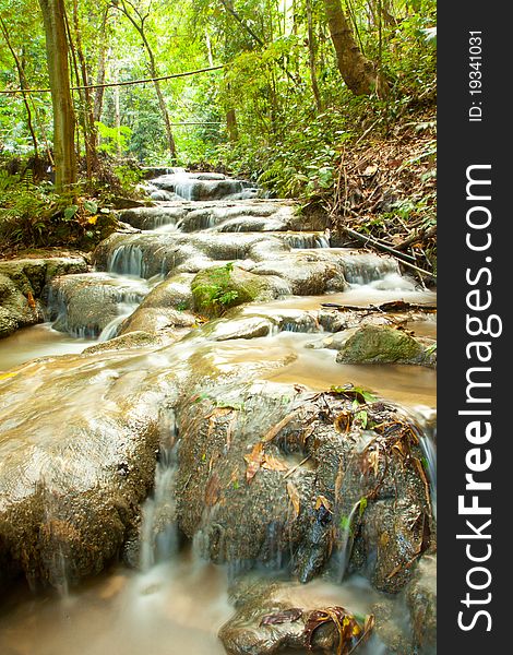 Small waterfall in the forest