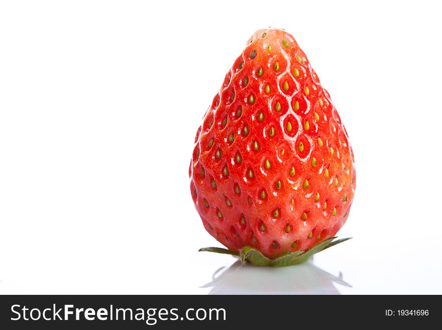 Fresh strawberry on white background