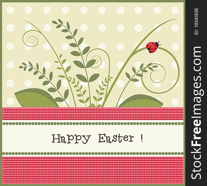 Easter or birthday card with grass ,. Easter or birthday card with grass ,
