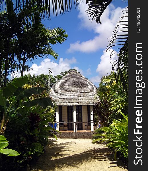 Your island hide-away. A tropical resort accommodation option.