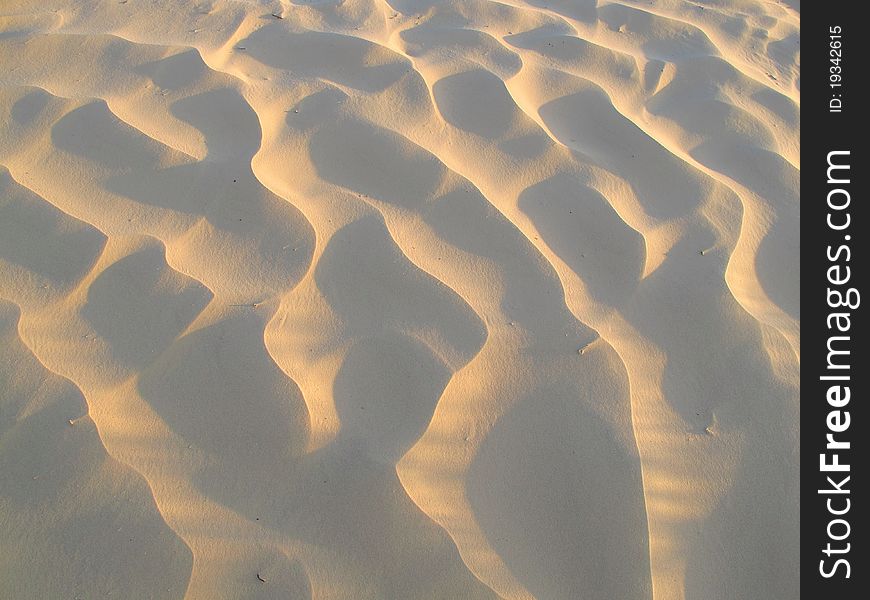 Sand Patterns In The Desert