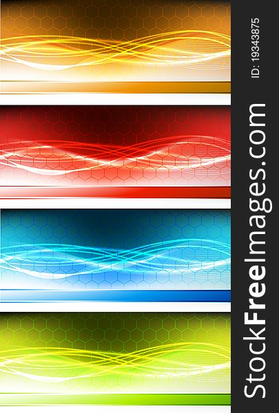Set of colorful banners color. Set of colorful banners color