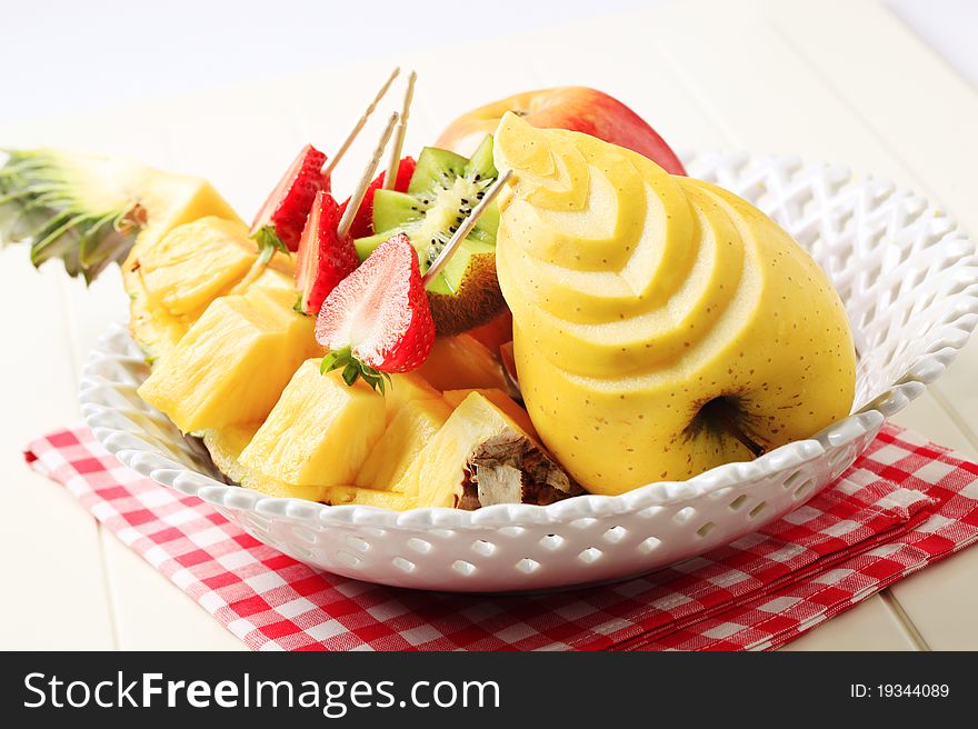 Variety of fresh fruit in a bowl