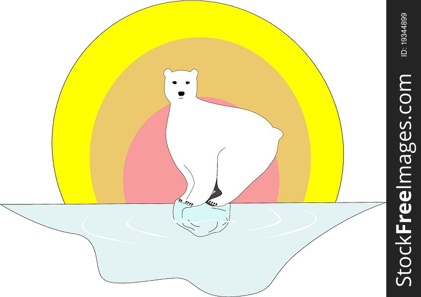 Polar bear and the global warming