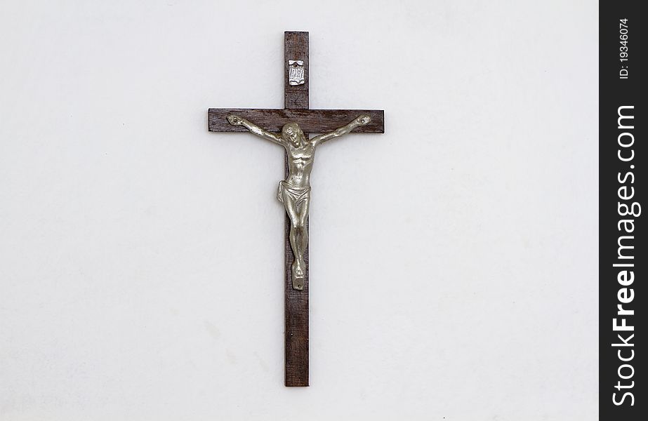 Figurine Of Crucifixed Jesus On The Wall