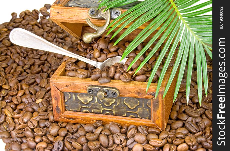 Coffee in a treasure box