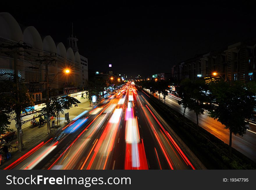 Lights in the night of Bangkok