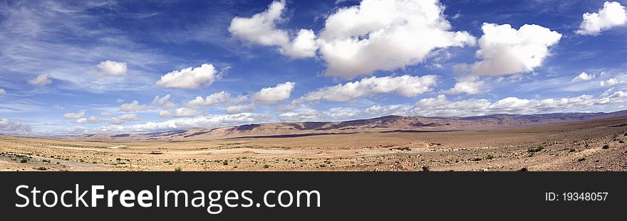 Landscape of desert plains in morocco. Landscape of desert plains in morocco