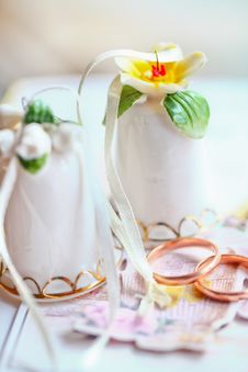 Two Gold Ring Near The Bells Royalty Free Stock Photos Two Gold Ring Near The Bells Royalty Free Stock Photos
