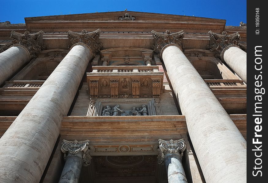 Balcony of St Paul's cathedral, Rome.