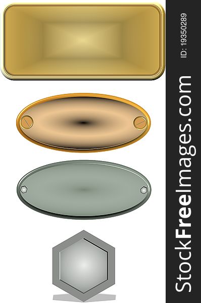 Name plates in 3d in assorted alloy metals including pewter and brushed copper. Name plates in 3d in assorted alloy metals including pewter and brushed copper
