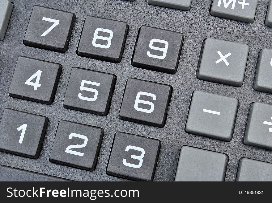 Closeup of the keys on a calculator. Closeup of the keys on a calculator