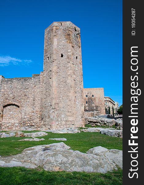 A view of the roman circus tower, Tarragona, Spain. A view of the roman circus tower, Tarragona, Spain.