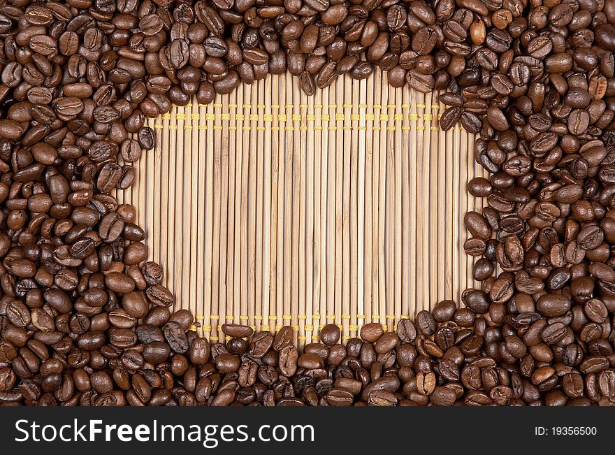 Frame coffee beans