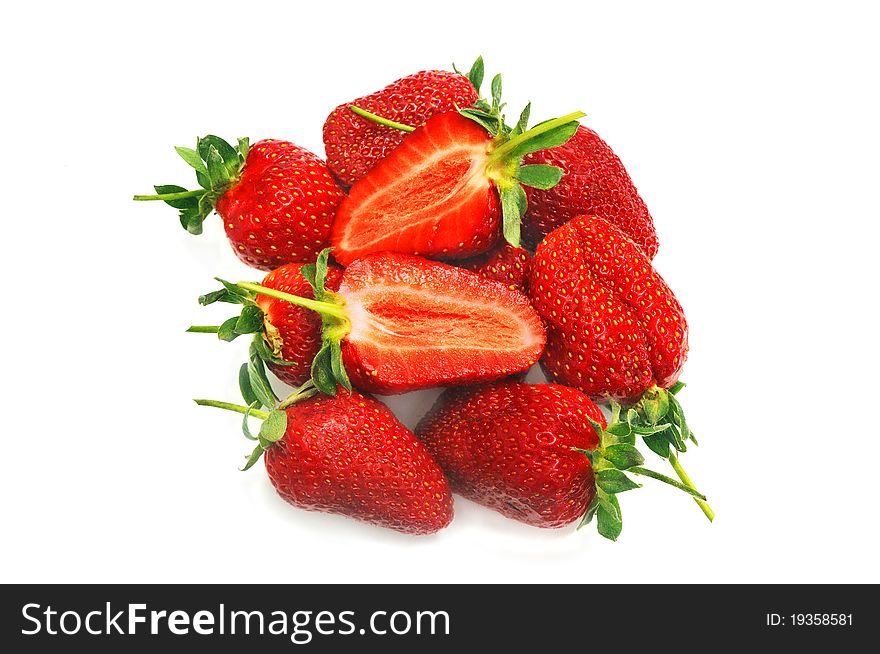 Appetizing strawberry, isolated on white