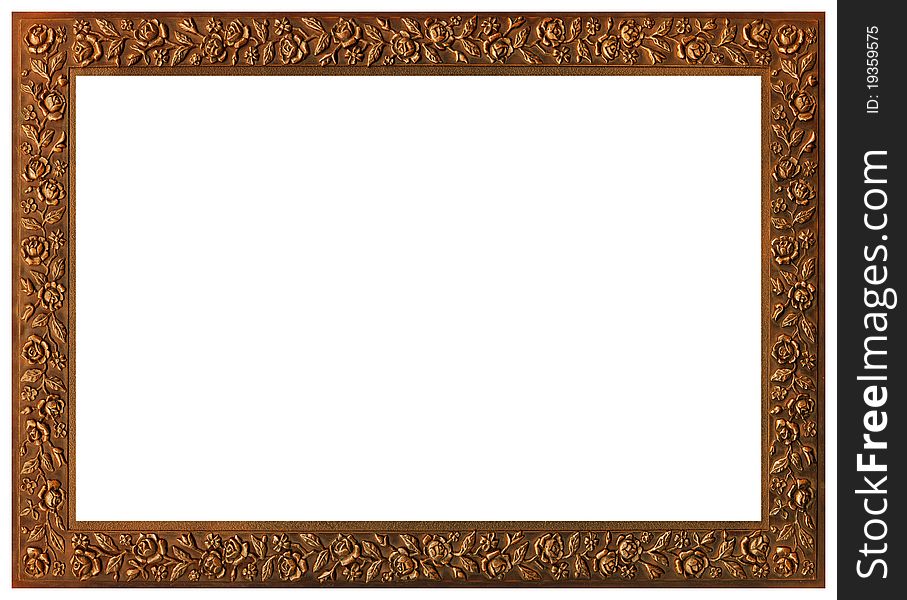 Decorative frame with floral ornament isolated on white background. Decorative frame with floral ornament isolated on white background.
