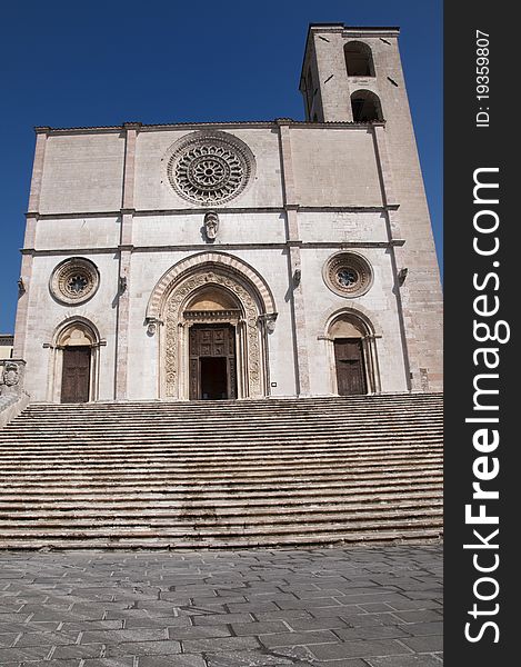 Facade of Duomo of Todi, Italy