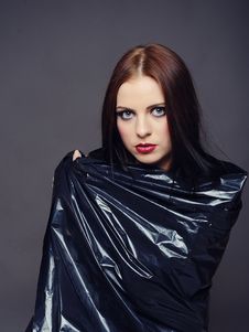 Beautiful Fashion Model With Elegant Make-up Royalty Free Stock Photography Beautiful Fashion Model With Elegant Make-up Royalty Free Stock Photography