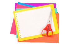 Colour Paper With A Paper Clip Stock Photography Colour Paper With A Paper Clip Stock Photography