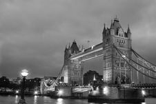Tower Bridge At Night, London, UK Stock Images