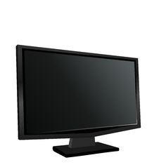 Illustration The Switched Off Monitor TFT Royalty Free Stock Images