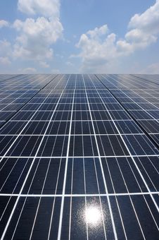 Solar Cell Over The Blue Sky Stock Photography Solar Cell Over The Blue Sky Stock Photography