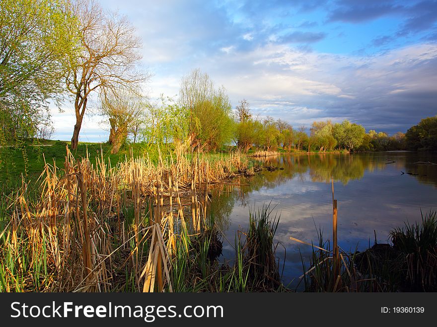 Summer Landscape With River.