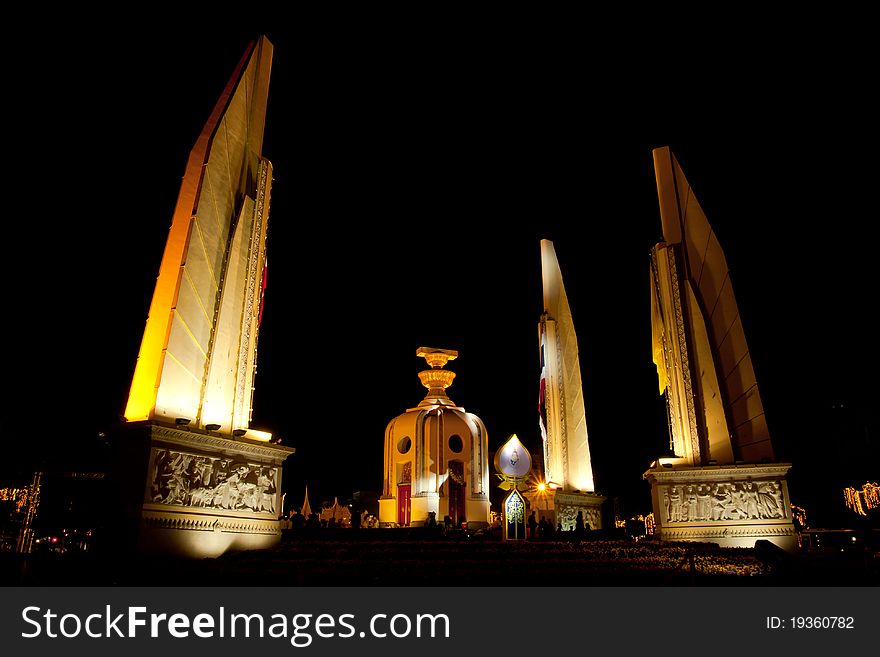 Night of Thai democracy place in Bangkok