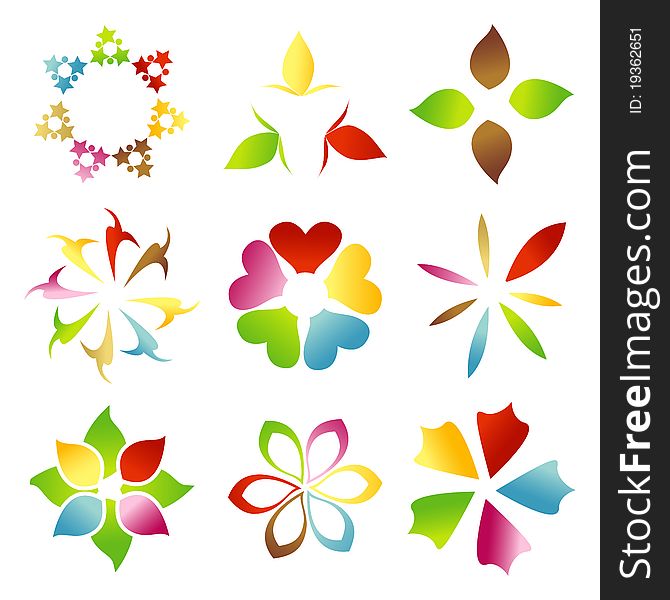 Illustration of abstract floral background